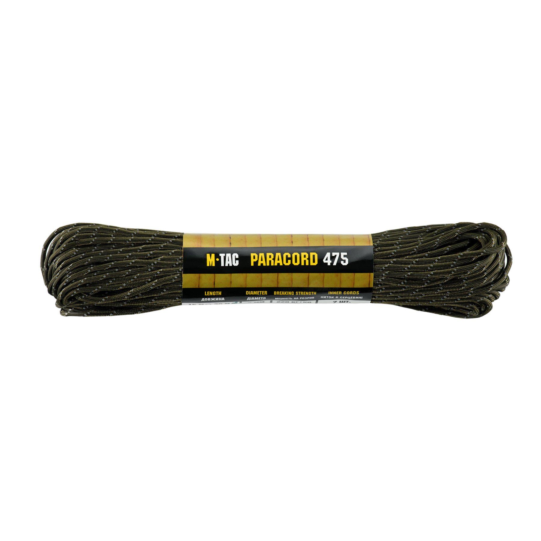 Паракорд M-Tac 475 OD Reflective 30 м Green