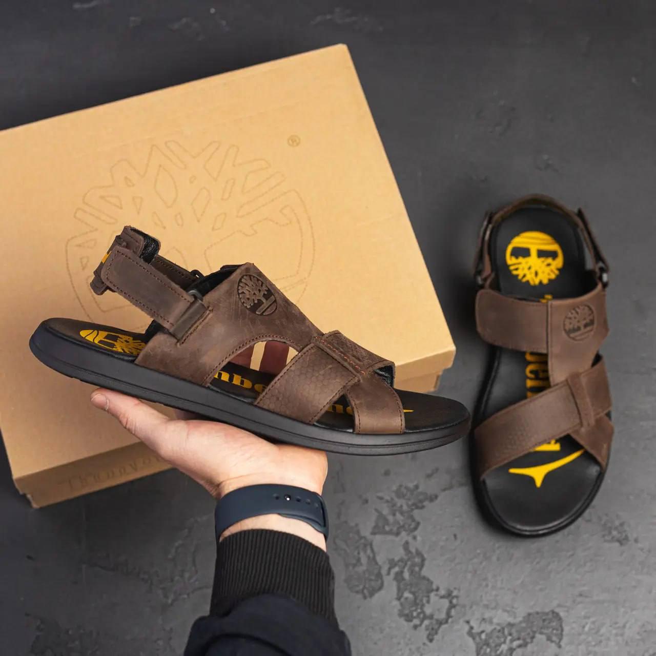 Сандалии мужские кожаные Timberland р. 41 Коричневый (26063366) - фото 5 Сандалии мужские кожаные Timberland р. 41 Коричневый (26063366) - фото 5