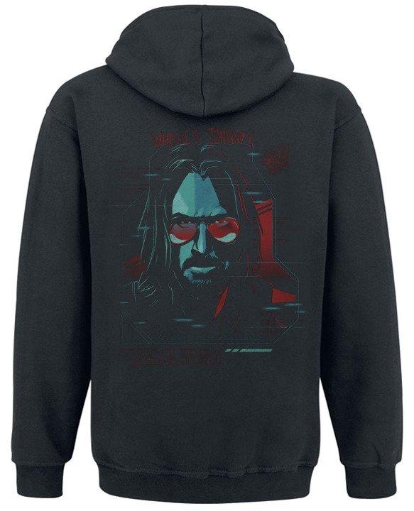 Толстовка з блискавкою Digital Ghost "Cyberpunk 2077 Johnny Silverhand" XXL Чорний (54174) - фото 2