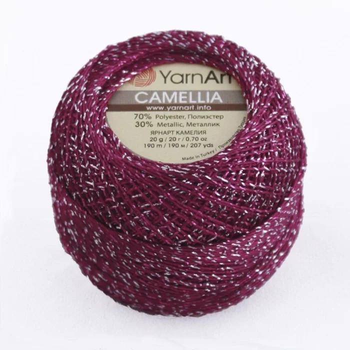 Пряжа YarnArt Camellia с металлическими блистерами 20 г Бордо №426 (3018373948)