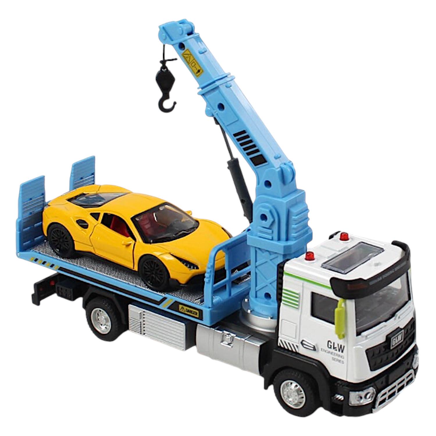 Машинка металопластикова TK Union Group Спецтехніка TK-61255/36 Кран-евакуатор у коробці (113607)