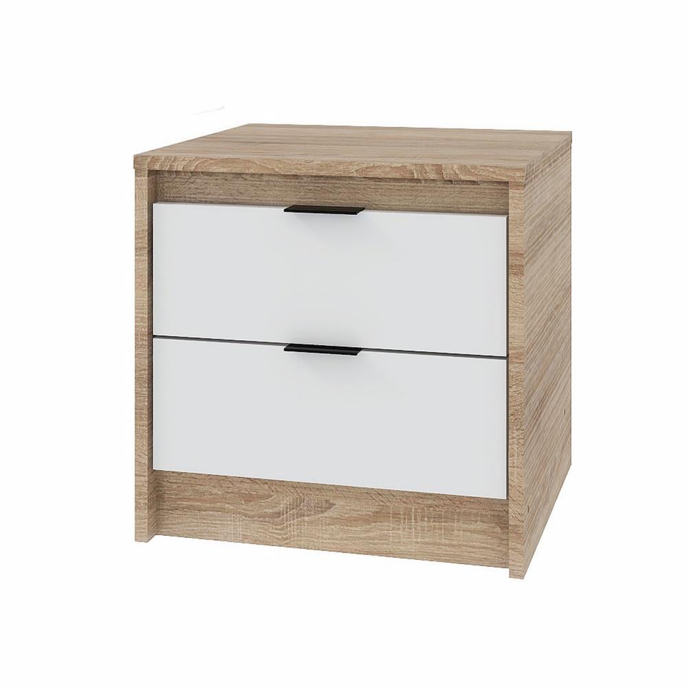 Тумба приліжкова Еверест Сіті-450 45,2х38х44,2 см Дуб сонома/Білий (EVR-071090)