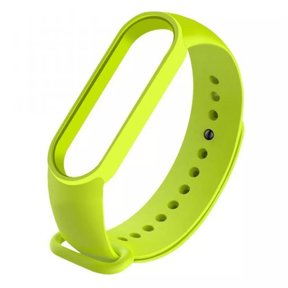 Ремешок силиконовый для фитнес-браслета PRC Mi Band 5/6 Lime Green (13925744) - фото 1