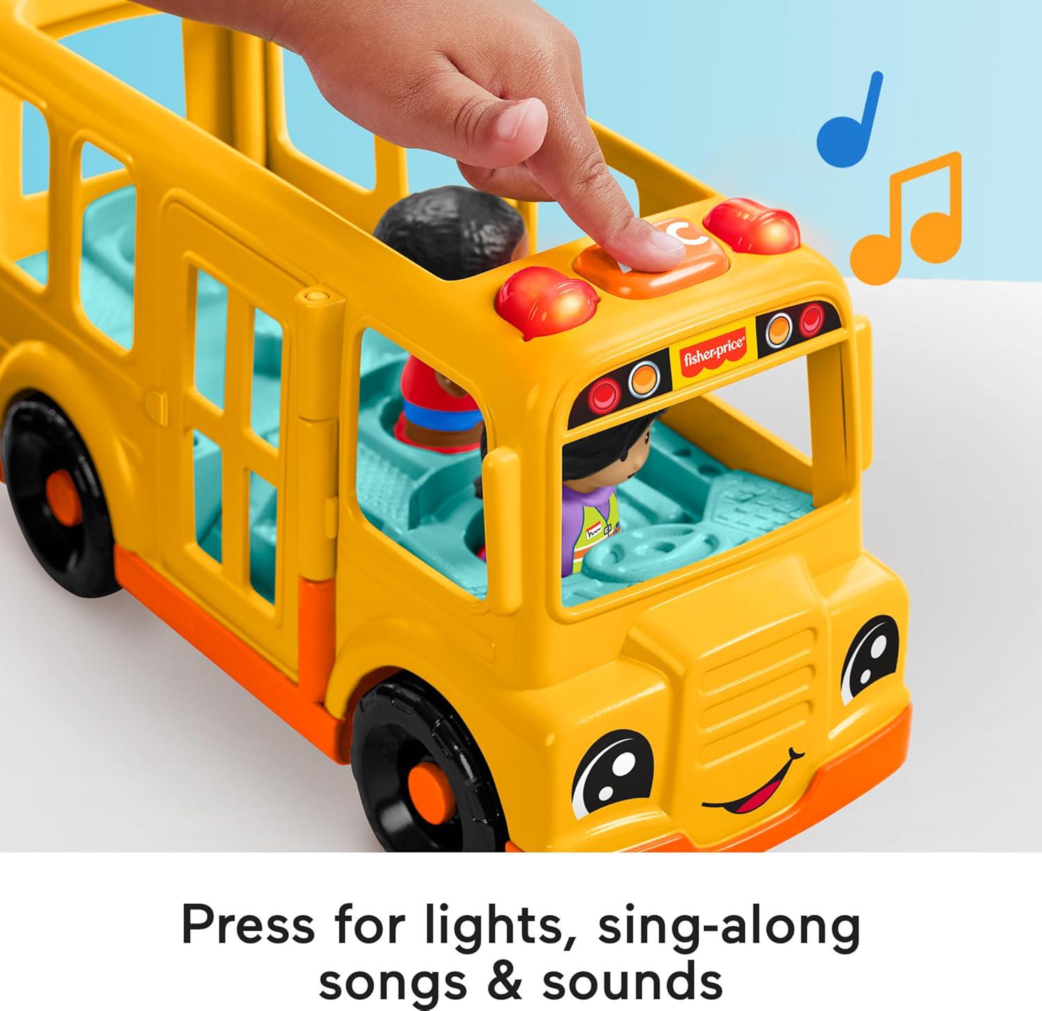 Музыкальная игрушка Школьный автобус Fisher-Price Little People Music Toddler Toy Sit With Me School Bus (29920013) - фото 5