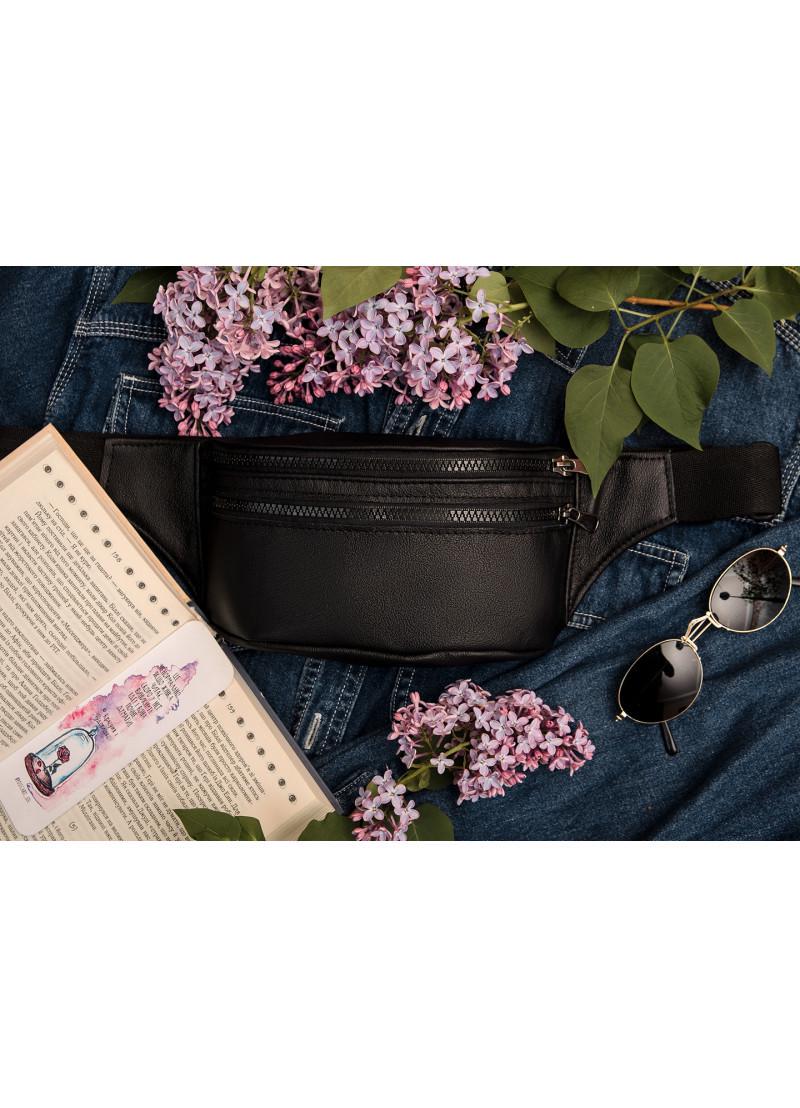 Сумка на пояс кожаная Sambag Tirso BTT Черный (11090) Сумка на пояс кожаная Sambag Tirso BTT Черный (11090)