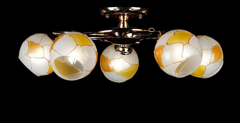 Люстра с плафонами Ray L2216/5 FGD+BR (IR005765) Люстра с плафонами Ray L2216/5 FGD+BR (IR005765)