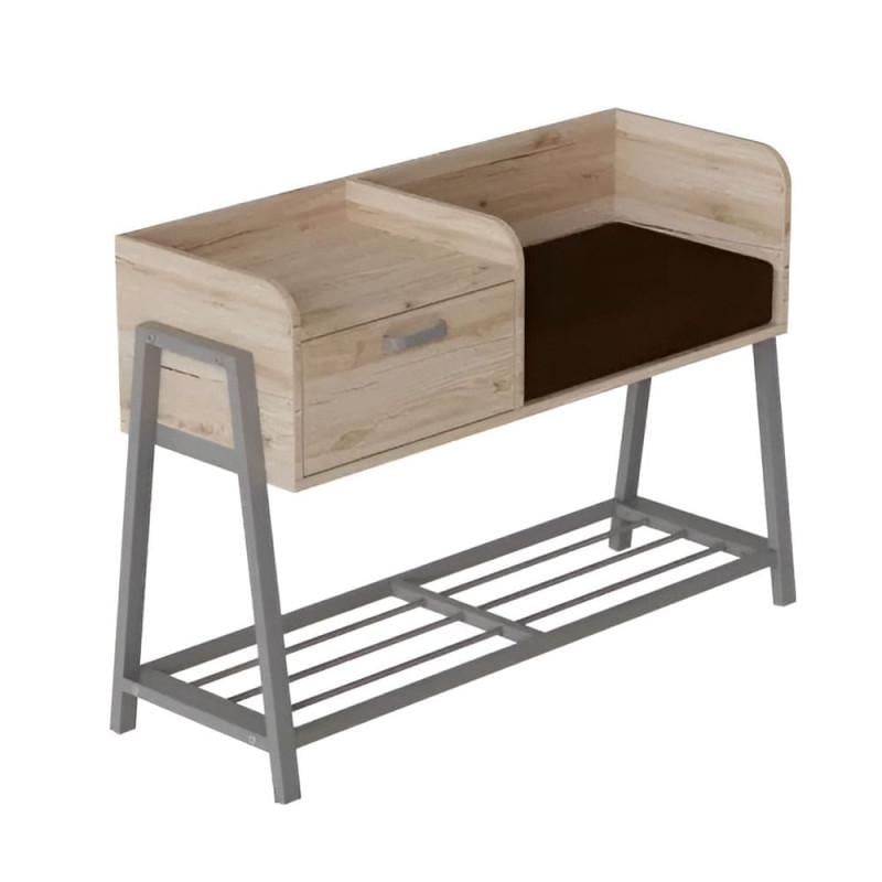 Банкетка Ferrum Decor Бланка 100х32х54 см Дуб сан марино/Серый (28493674)