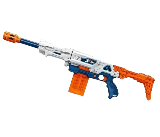 Автомат игрушечный с мягкими патронами Белый (152469-1)