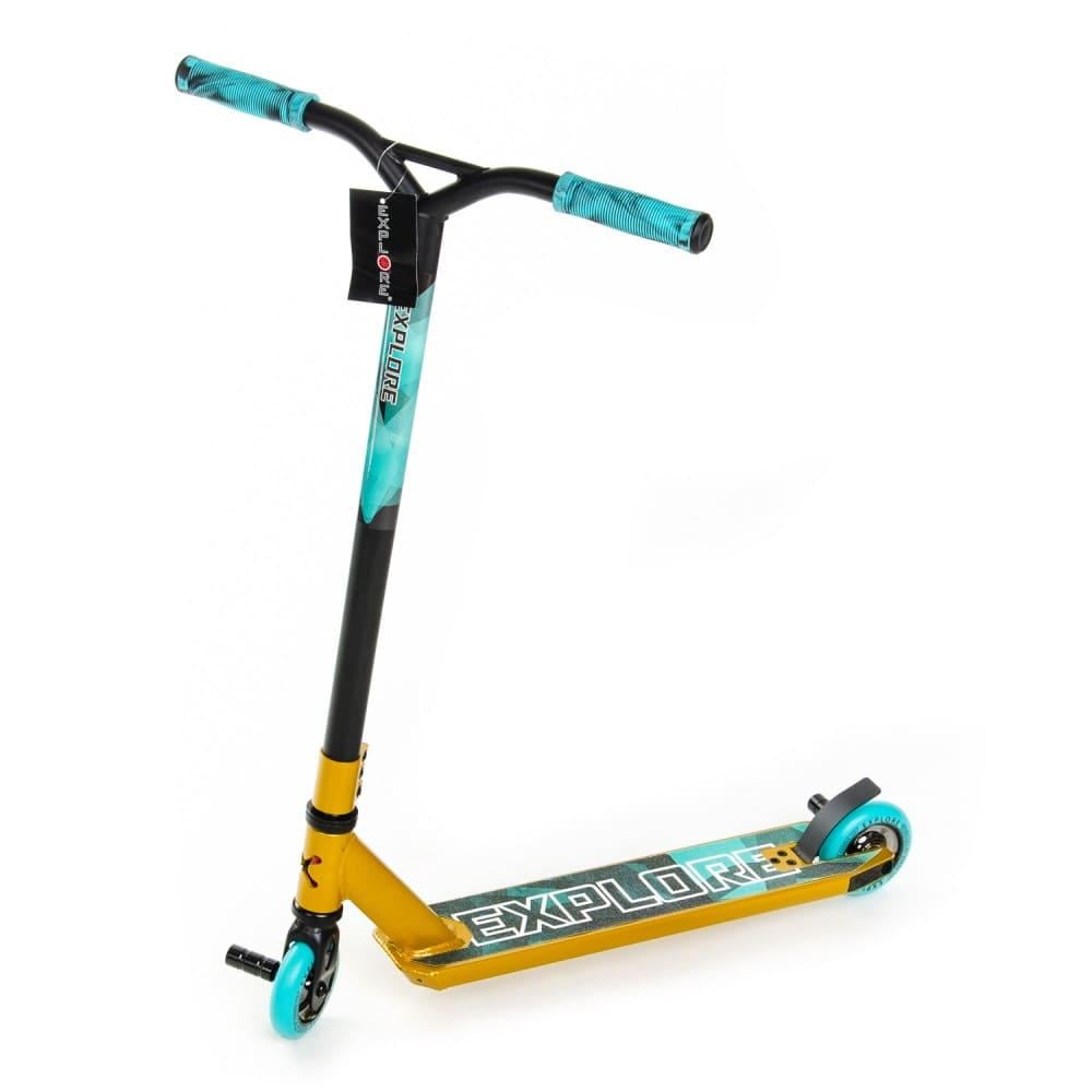 Самокат трюковый Explore Sterling Super + пеги Золотистый