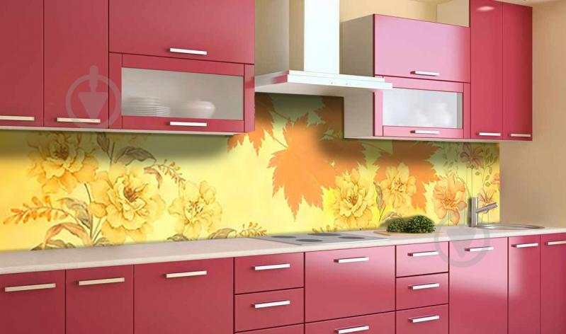 Наклейка виниловая кухонный фартук Zatarga "Осенние мотивы" 600х2500 мм Наклейка виниловая кухонный фартук Zatarga "Осенние мотивы" 600х2500 мм