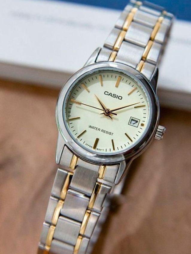 Наручные часы женские Casio LTP-V002SG-9A Timeless Collection Lady Timeless Collection Желтый (2928779319)