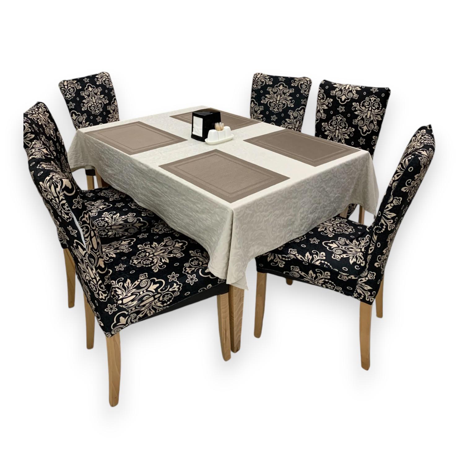 Чехол для стула Вензель со спинкой натяжной 60 см Черный (2149550632) - фото 5 Чехол для стула Вензель со спинкой натяжной 60 см Черный (2149550632) - фото 5