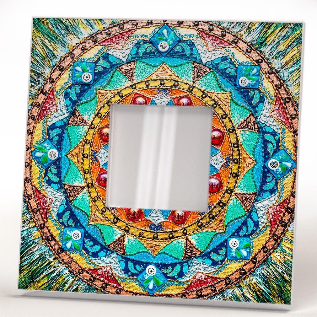 Зеркало декоративное Узор Мандала. Буддизм 260х260 мм (M04640) - фото 2 Зеркало декоративное Узор Мандала. Буддизм 260х260 мм (M04640) - фото 2