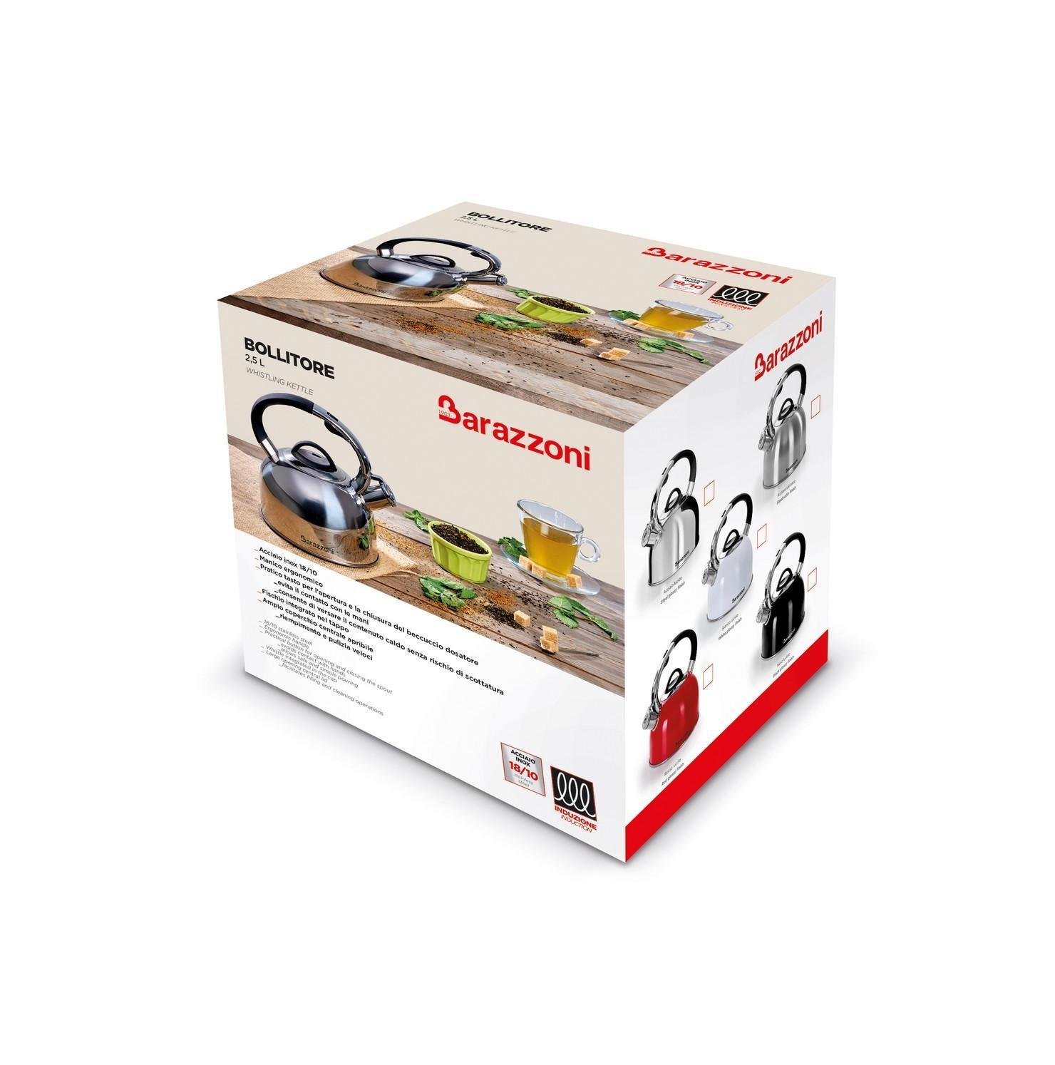 Чайник Barazzoni Satin 2, 5 л Серый глянцевый (80208200000) - фото 3 Чайник Barazzoni Satin 2, 5 л Серый глянцевый (80208200000) - фото 3