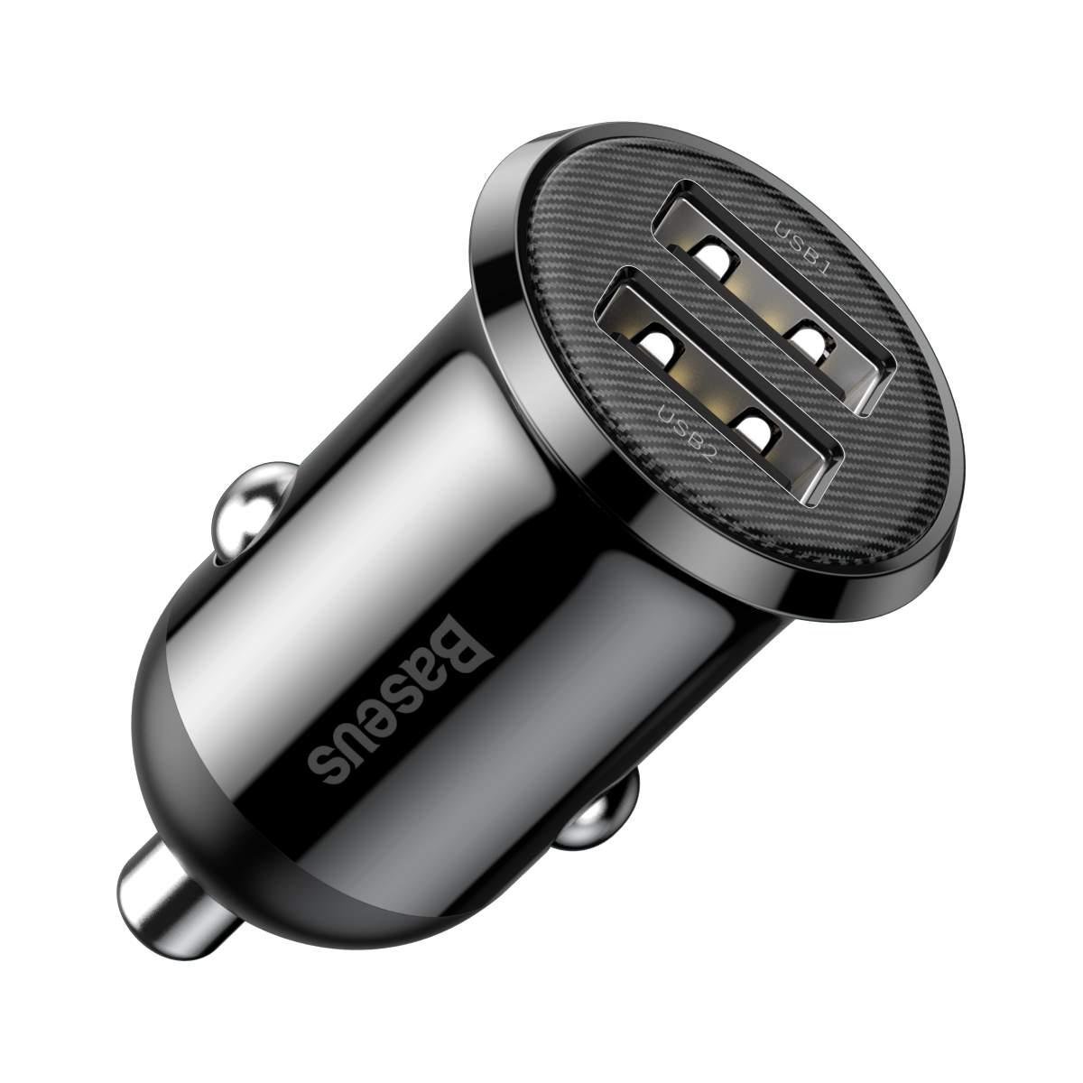 Зарядное устройство автомобильное Baseus Grain Pro Car Charger Black (09905)