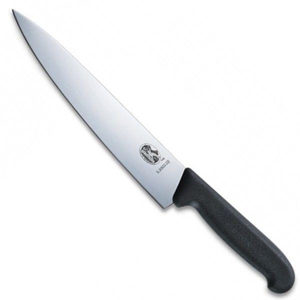Нож кухонный Victorinox Fibrox Carving отделочный 25 см Черный (46997)