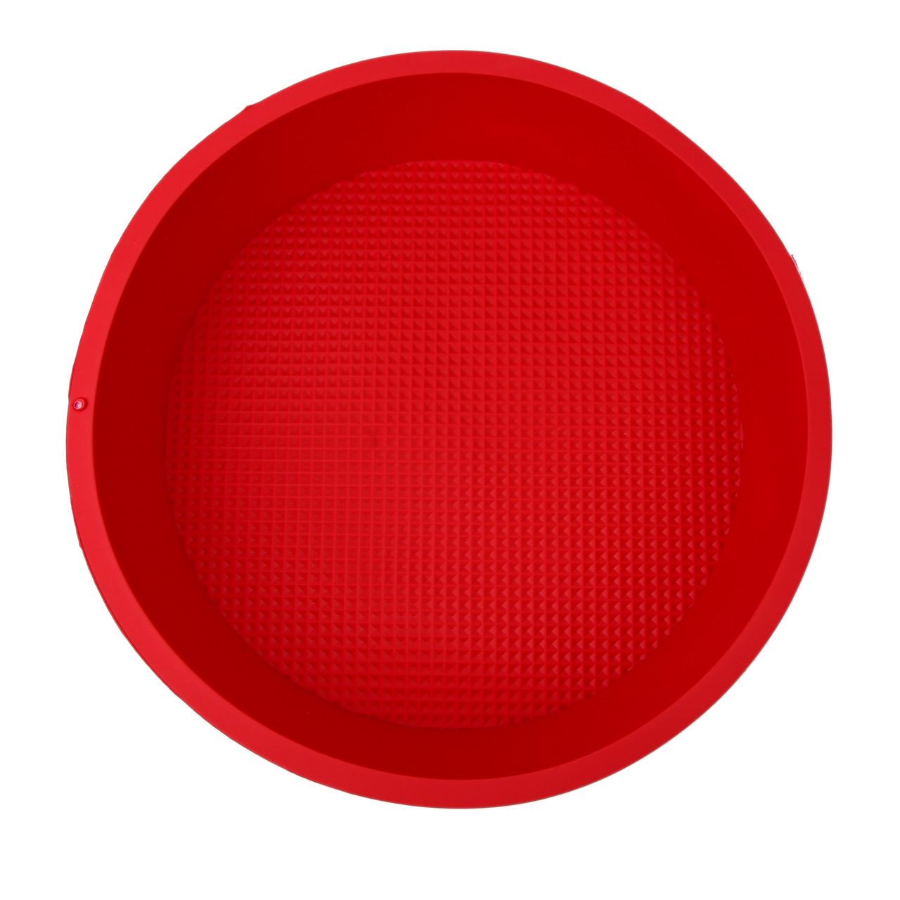 Форма для кексу силіконова кругла 26 см 25,5x6 см Червоний (2356744412) - фото 2