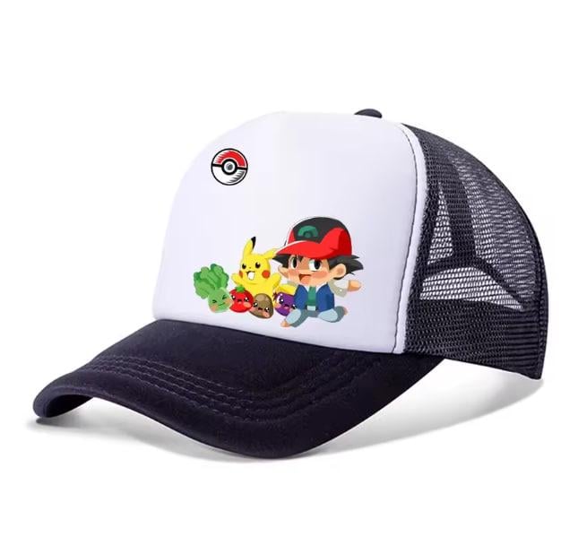 Кепка бейсболка детская летняя Пикачу покемон с сеточкой р. 48-56