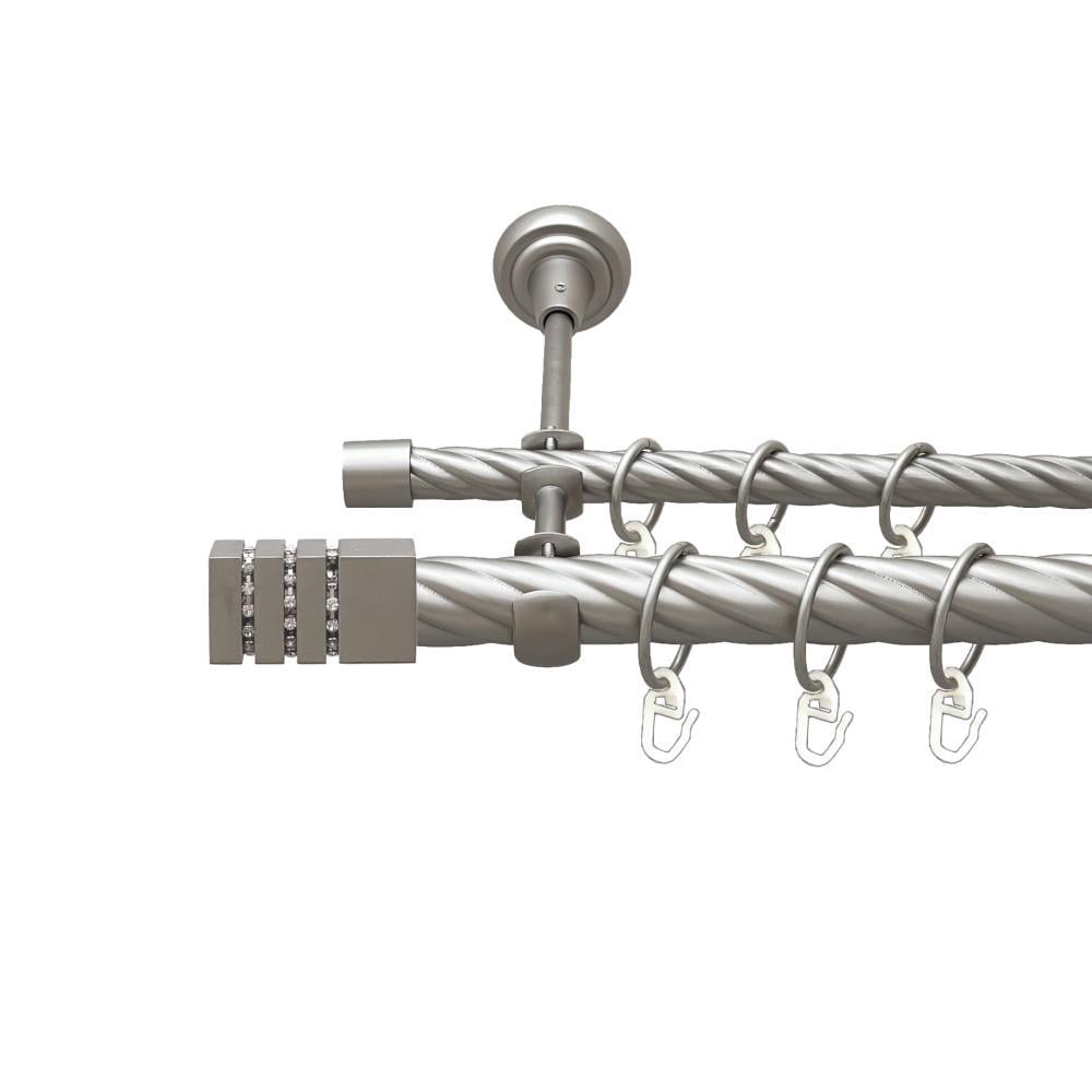 Карниз Orvit Ацтека двухрядный скрученный 25/16 мм 160 см Сатин (00-00023512)