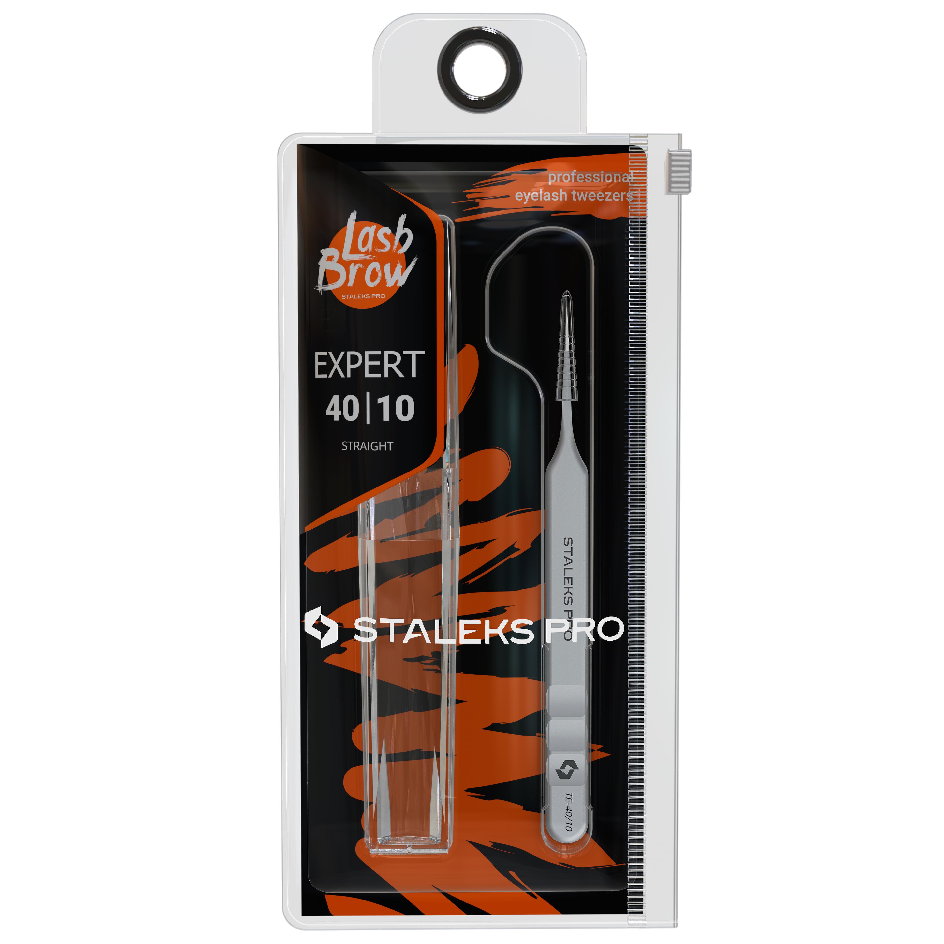 Пінцет професійний для вій STALEKS EXPERT 40 TYPE 10 прямий (TE-40/10) - фото 5