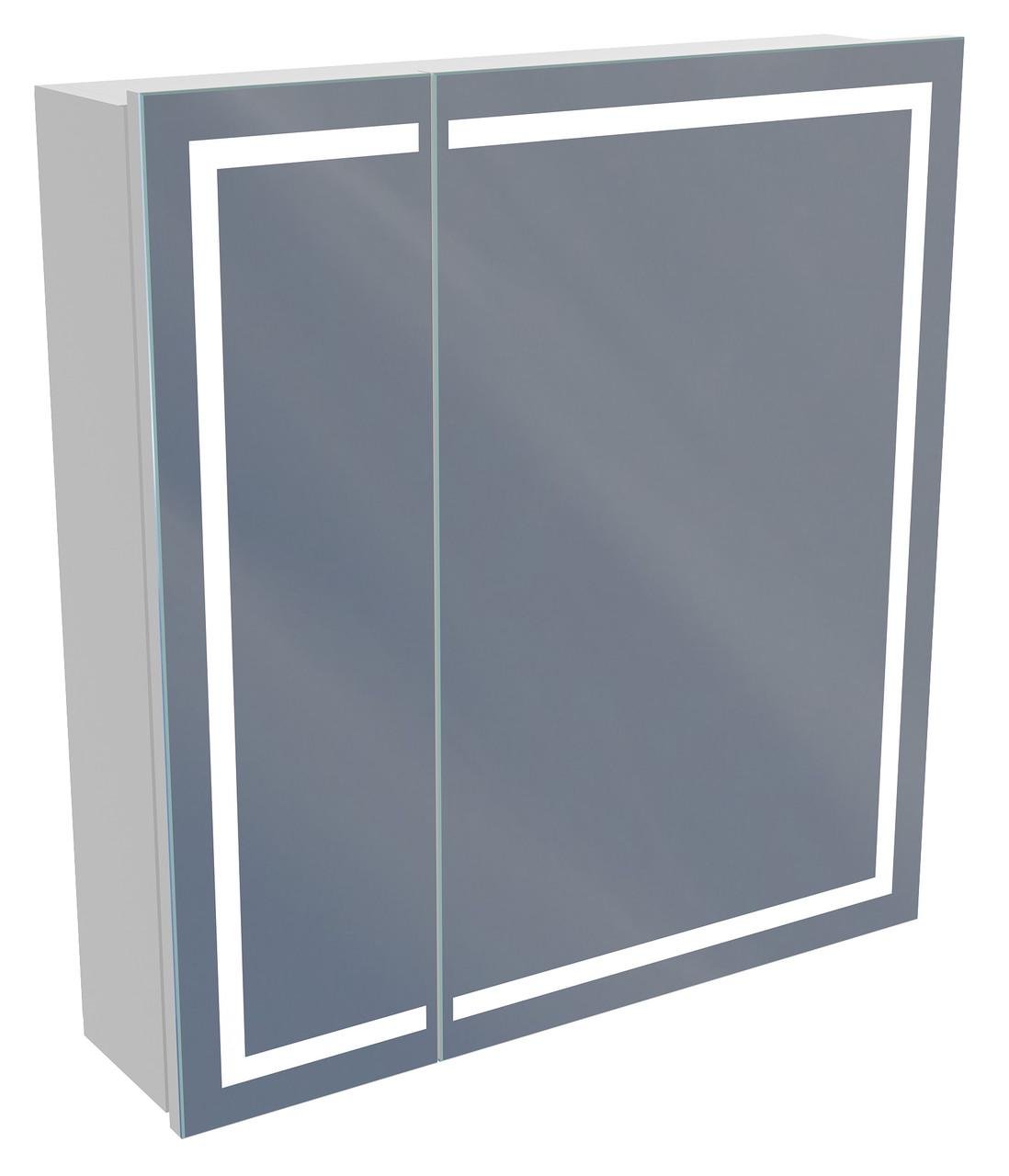 Шафа дзеркальна для ванної кімнати AVT ЕКО з LED-підсвічуванням 650 мм (avt-ЕЗЛ-65/2)