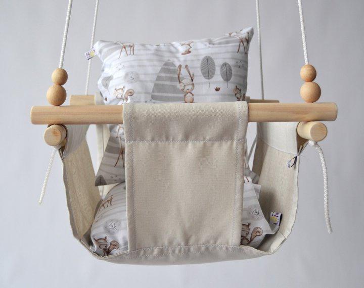 Дитяча гойдалка Infancy Індійські мотиви Молочний (9900317) - фото 4 Дитяча гойдалка Infancy Індійські мотиви Молочний (9900317) - фото 4