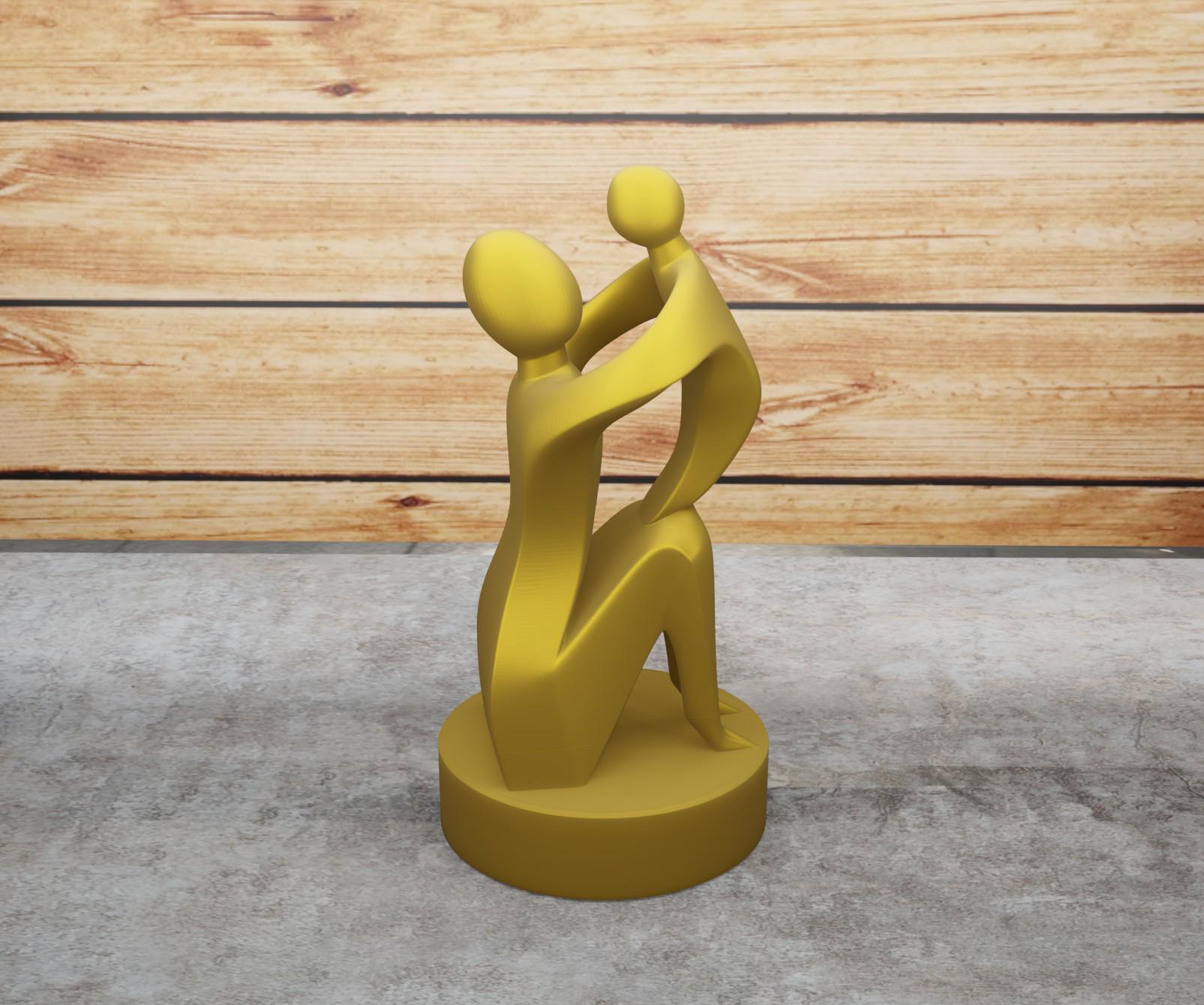 Статуэтка абстракция Мама з ребенком 10 см Золотистый (12020060188) Статуэтка абстракция Мама з ребенком 10 см Золотистый (12020060188)