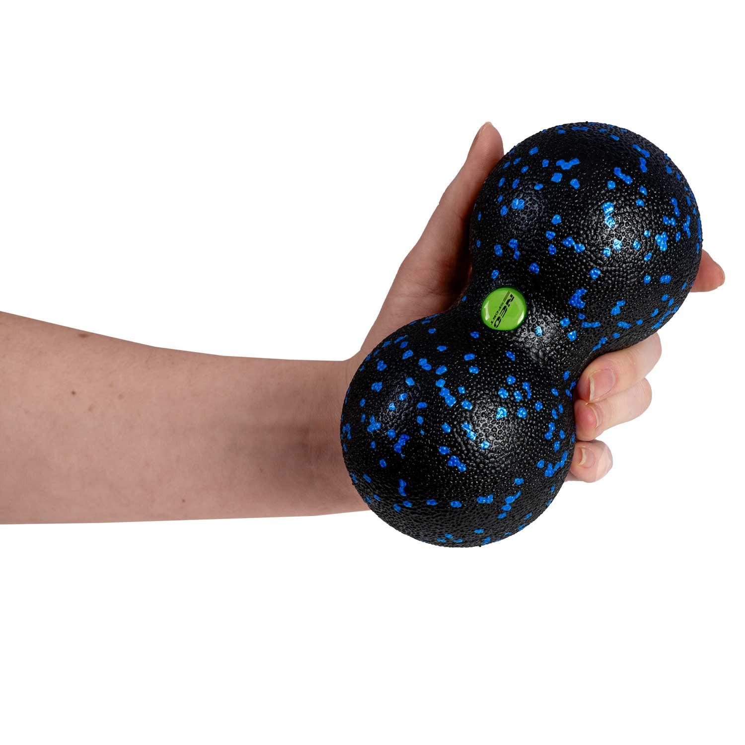 М'яч для масажу та фітнесу NS-966 подвійний Чорно-блакитний (429893) - фото 8