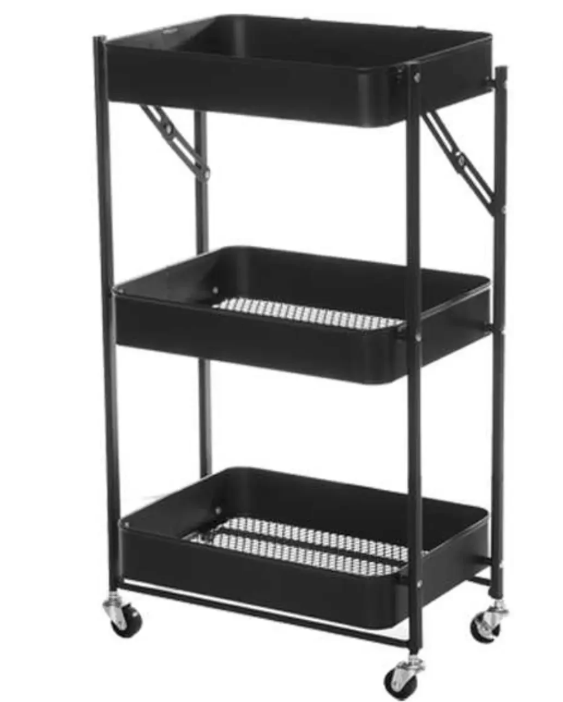 Этажерка полка на колесах металлическая (70512)