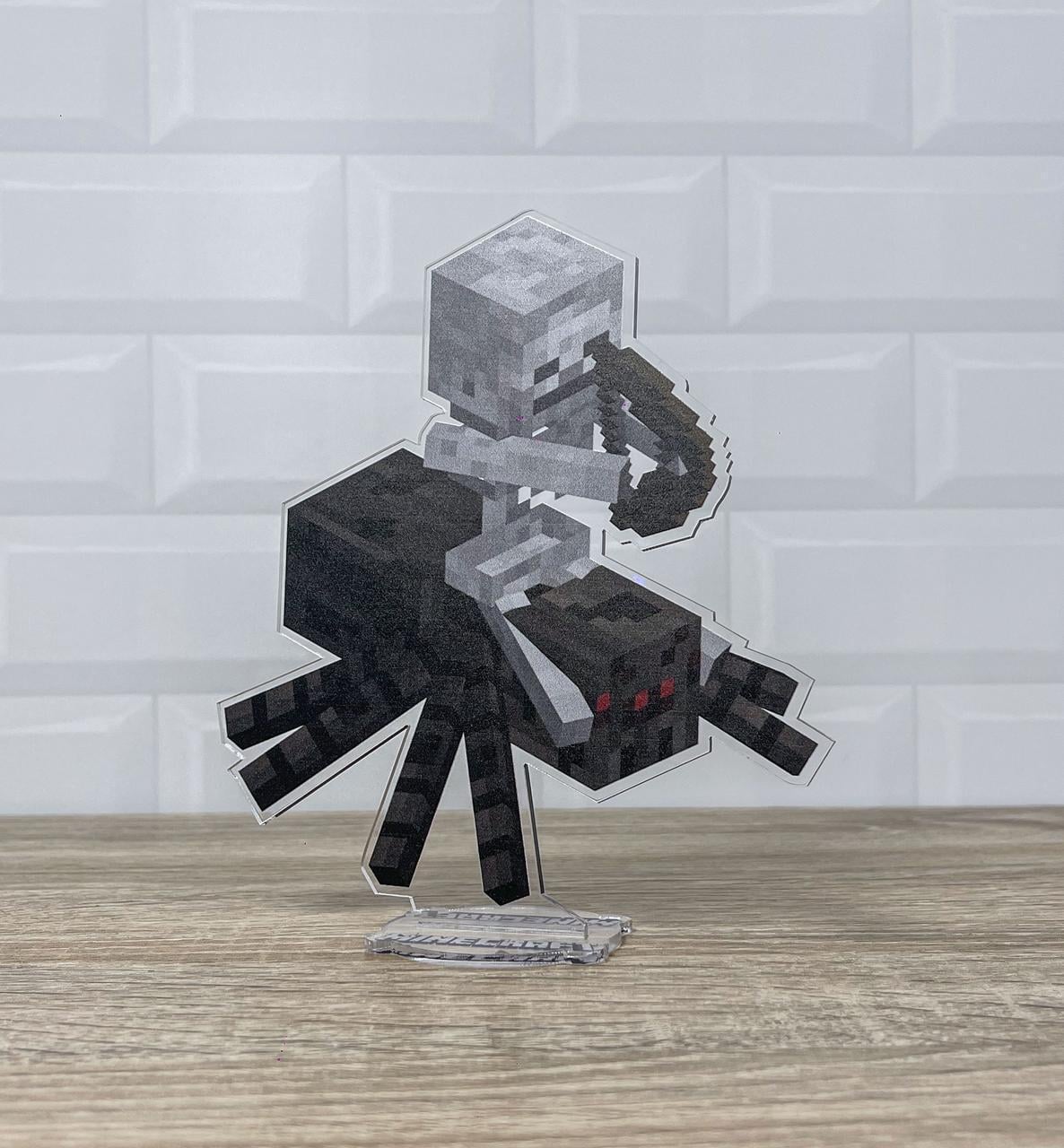 Фигурка коллекционная акриловая Minecraft Скелет на пауке 15 см (2123719449)