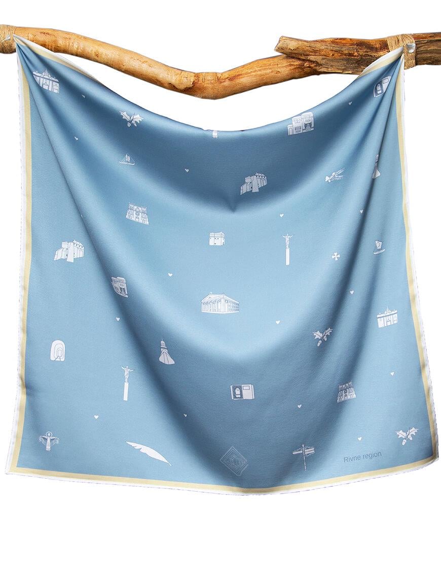 Хустинка Моя Рівненщина жіноча SOFT25 блакитна One size