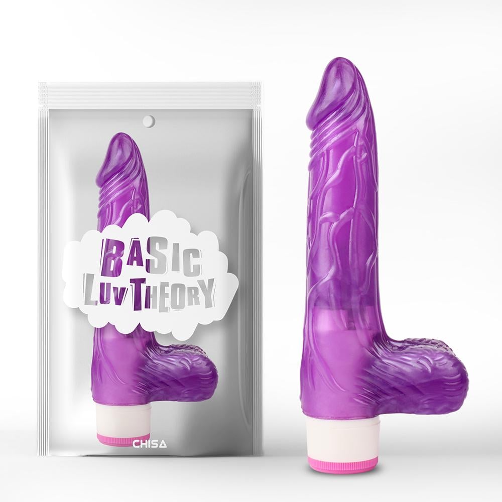 Вибратор ребристый Chisa Basic Luv Theory, фиолетовый, 20 cм