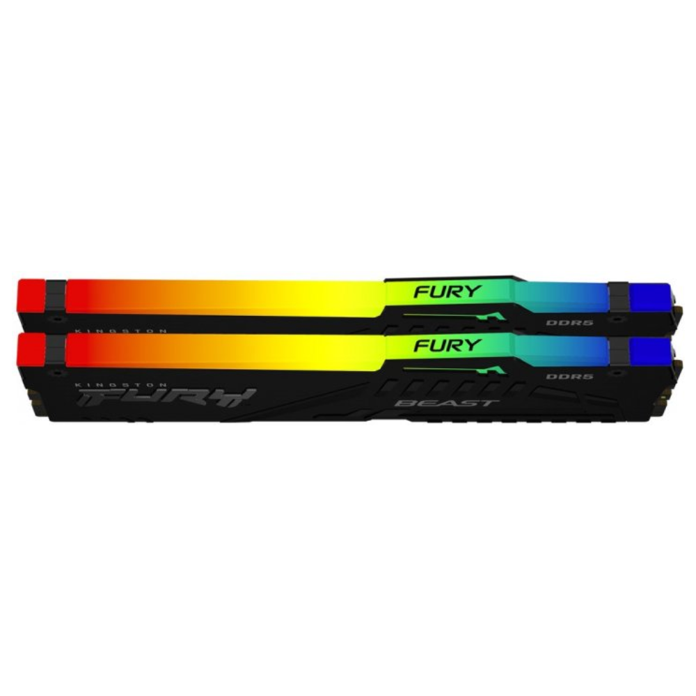 Оперативная память Kingston DDR5 32 Гб 5600 MHz Fury Beast RGB (KF556C40BBAK2-32) - фото 2