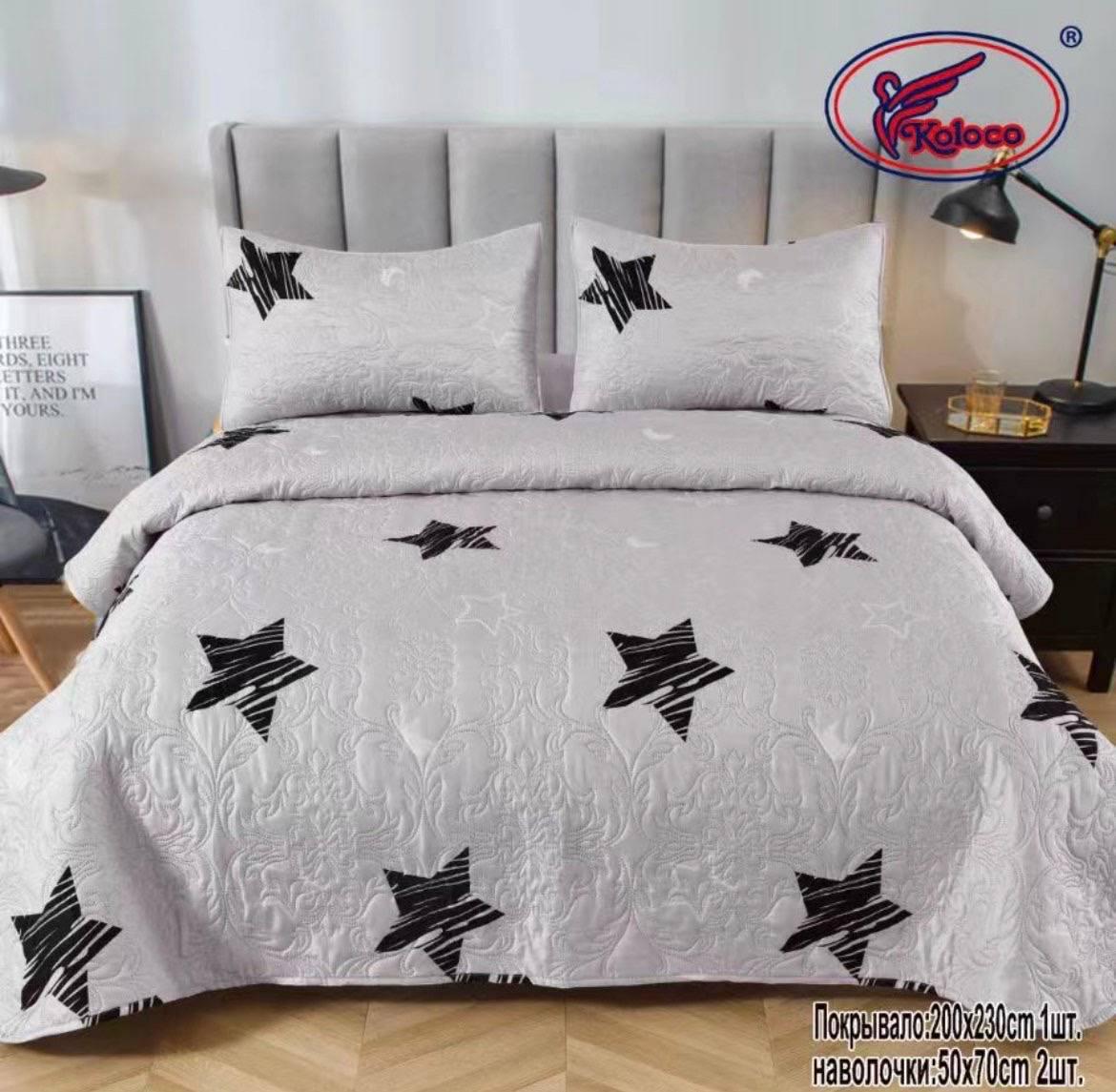 Ковдра літня бавовняна гіпоалергенна стьобана з наволочками 200х220 см (П4К-5106) Ковдра літня бавовняна гіпоалергенна стьобана з наволочками 200х220 см (П4К-5106)