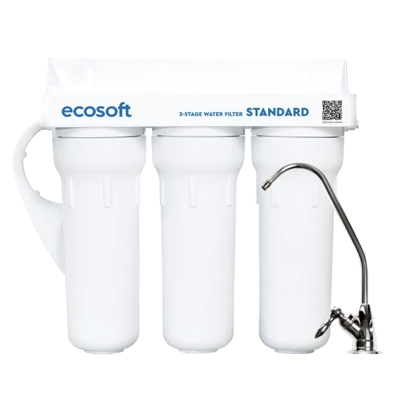 Фільтр для питної води потрійний Ecosoft Standard з краном Крапля (FMV3ECOSTD) Фільтр для питної води потрійний Ecosoft Standard з краном Крапля (FMV3ECOSTD)