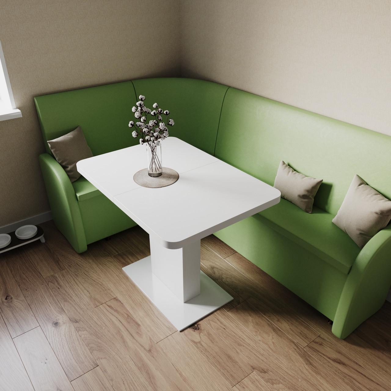 Обідній стіл розсувний Титан 1000/1400х700х750 мм Білий (28424644)