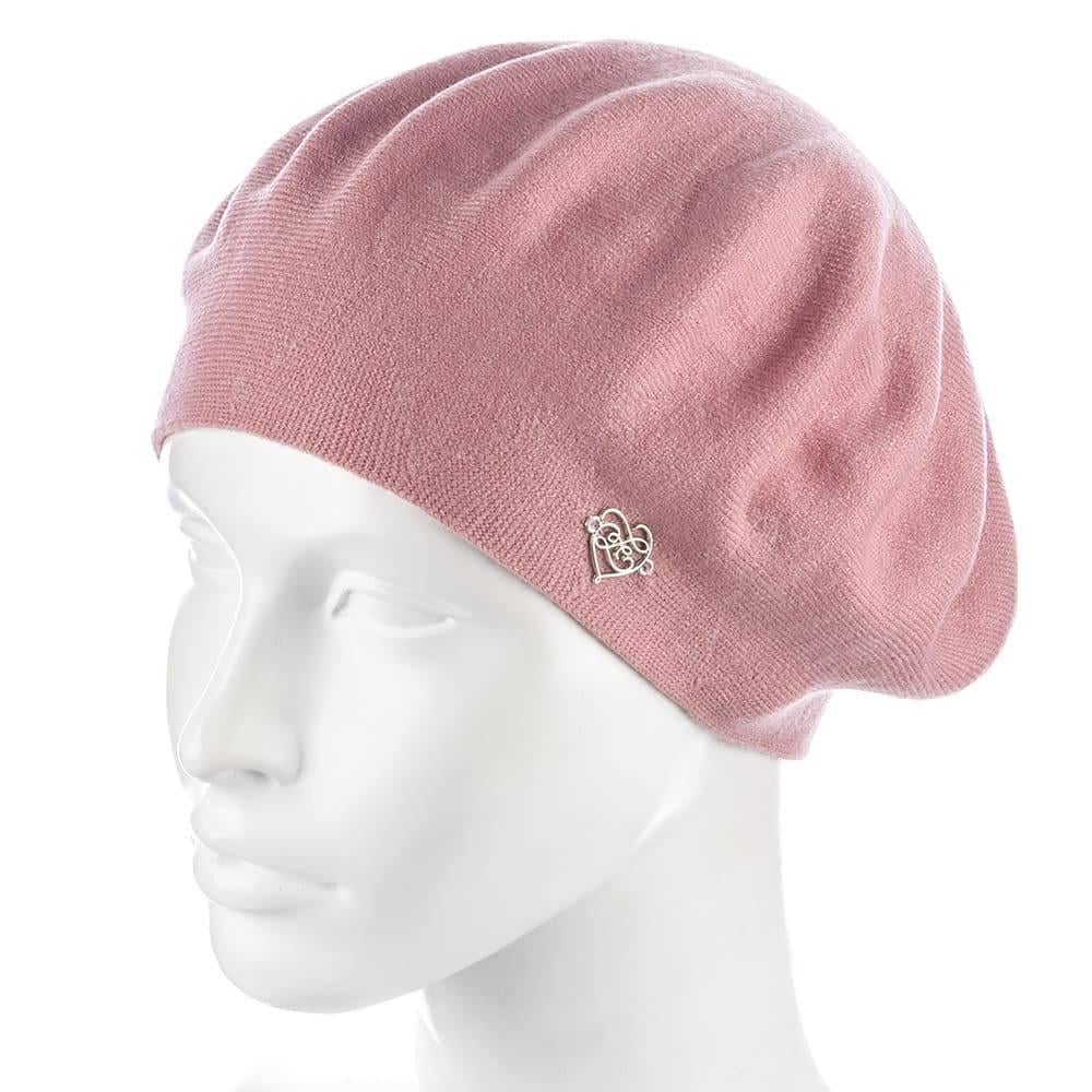 Берет женский Zolly ZH199 полый из вискозы Пудровый