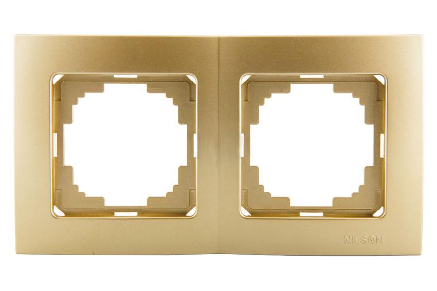 Рамка двухместная Nilson Touran Золотой (00000011907)