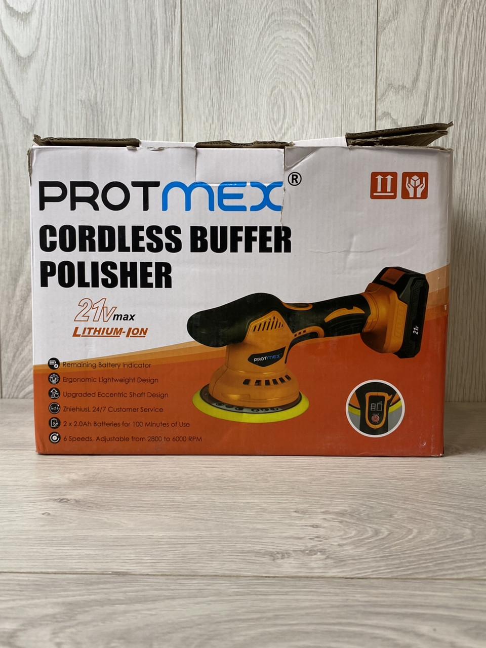 Полировка для автомобиля Protmex аккумуляторная беспроводная 2 аккумулятора 21V - фото 6 Полировка для автомобиля Protmex аккумуляторная беспроводная 2 аккумулятора 21V - фото 6