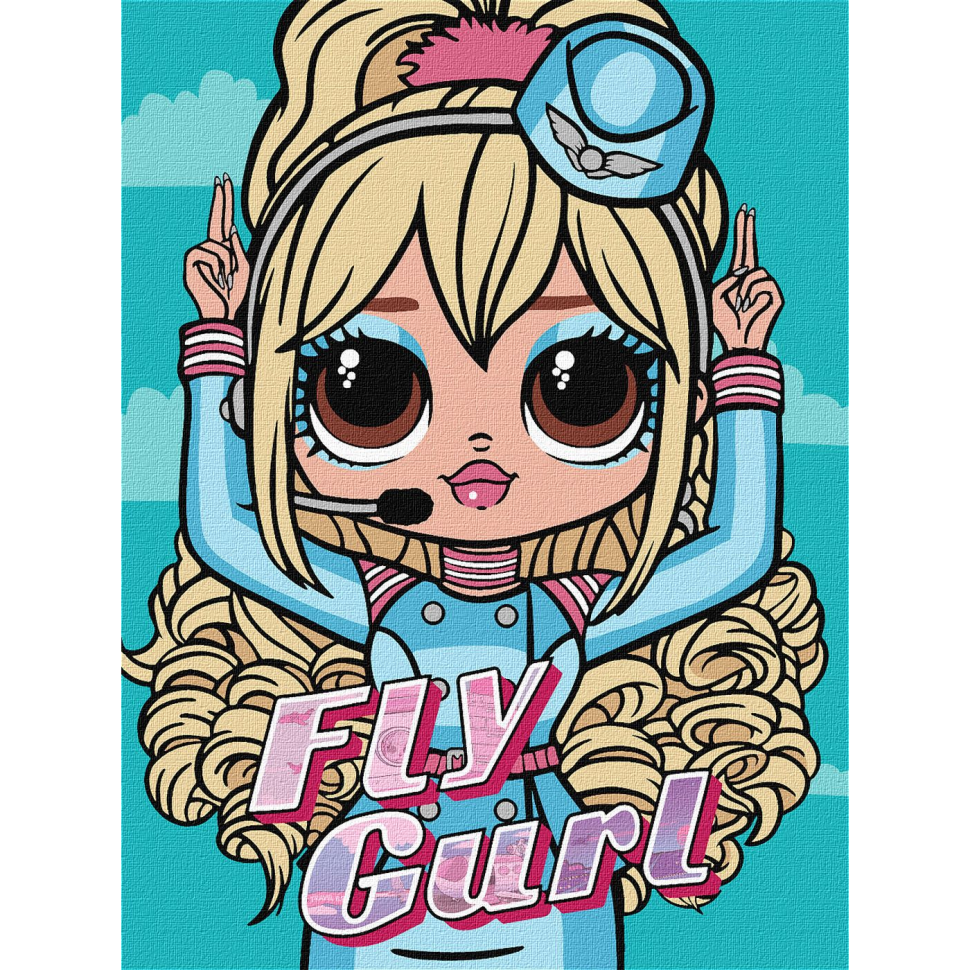Картина по номерам Ideyka O.M.G. Fly Gurl 30х40 см (KHO6275)