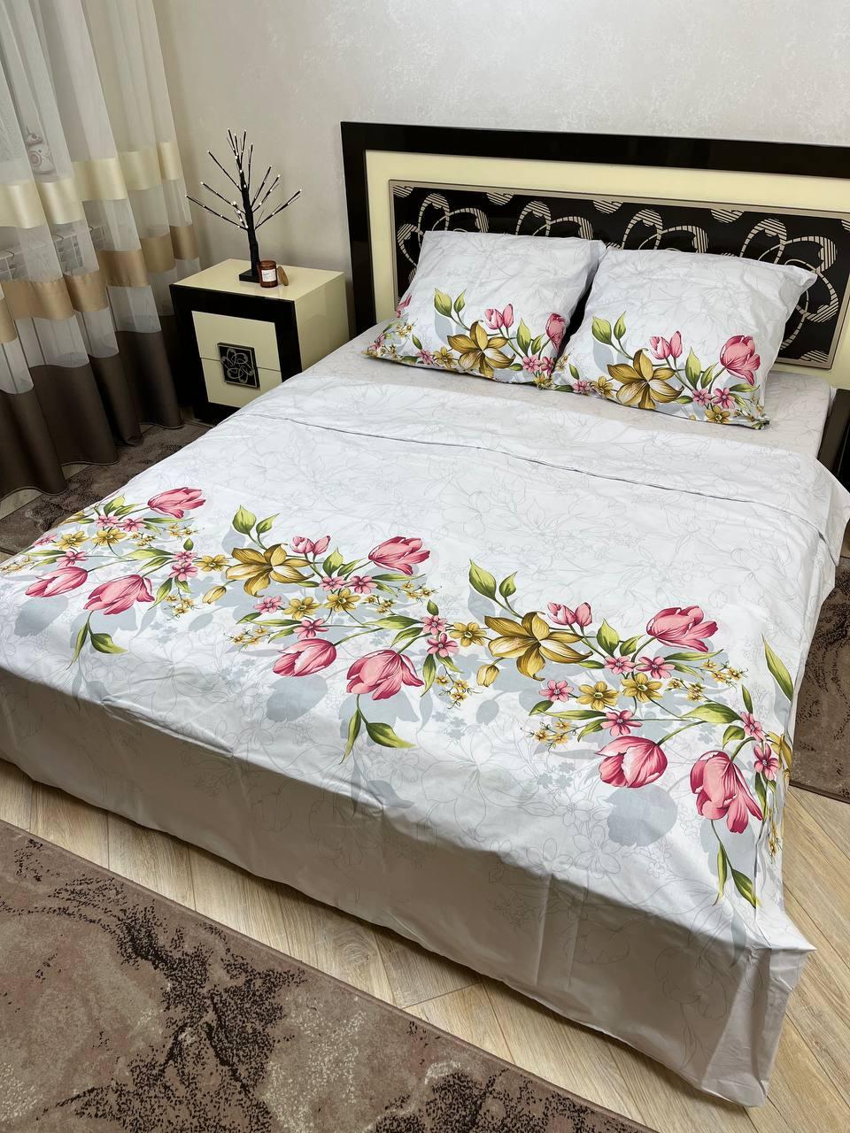 Комплект постельного белья Анжелика бязь полуторный Розовый (12920960)