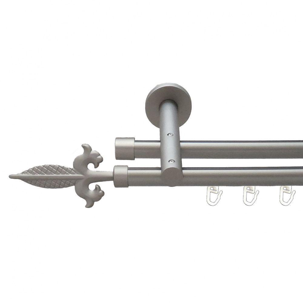 Карниз Orvit Генуя двухрядный профильный 19/19 мм 240 см Сатин (6300814)