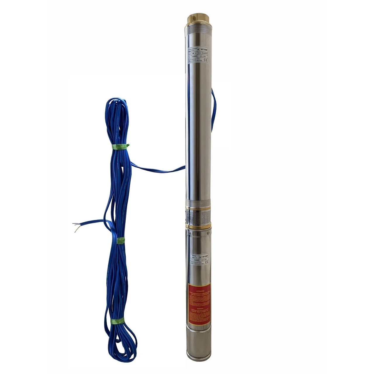 Насос свердловинний Optima 4SDm6/14 з підвищеною стійкістю до піску 1,5 кВт 88 м з пультом та кабелем 15 м (24209637)