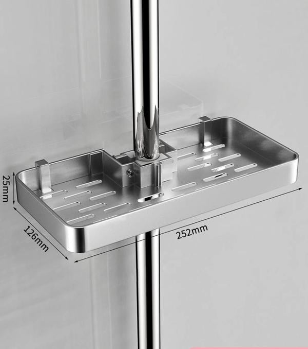 Полиця пряма с фіксатором на стійкі душу матова (37267)