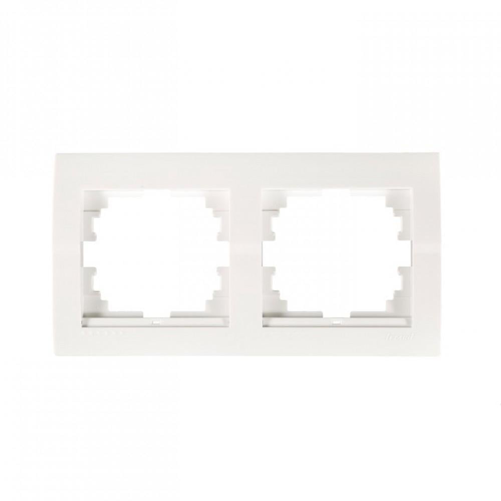 Рамка подвійна горизонтальна Lezard Deriy Білий (702-0200-147)