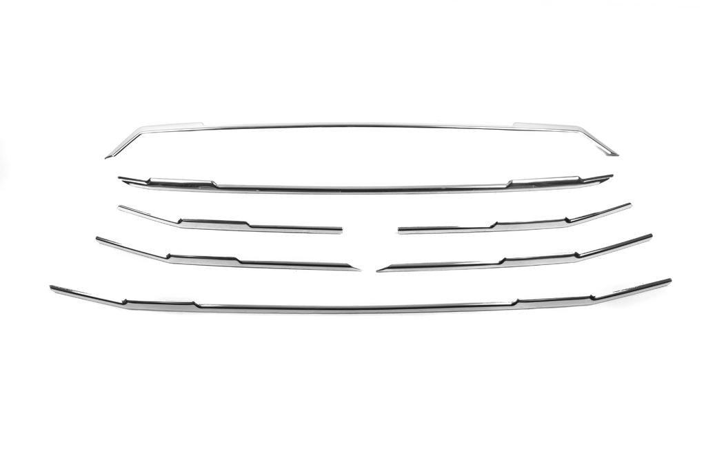 Накладки на решетку Carmos для Ford Custom 2023- гг. нержавеющая сталь Хром (131528)