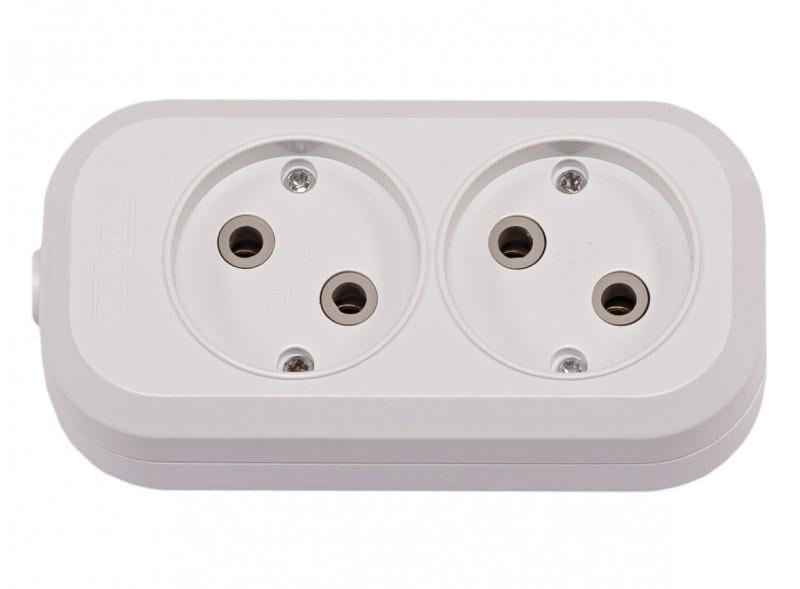 Колодка двомісна Luxel BENEFICE без заземлення (7101)