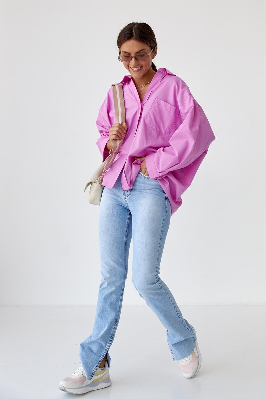 Рубашка женская PERRY oversize M Розовый (9498880)