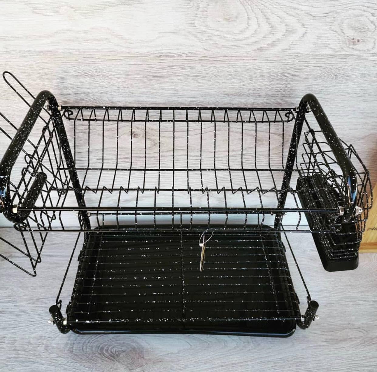 Сушарка Edenberg з нержавіючої сталі для посуду настільна Чорний (EB-2108M) - фото 4 Сушарка Edenberg з нержавіючої сталі для посуду настільна Чорний (EB-2108M) - фото 4