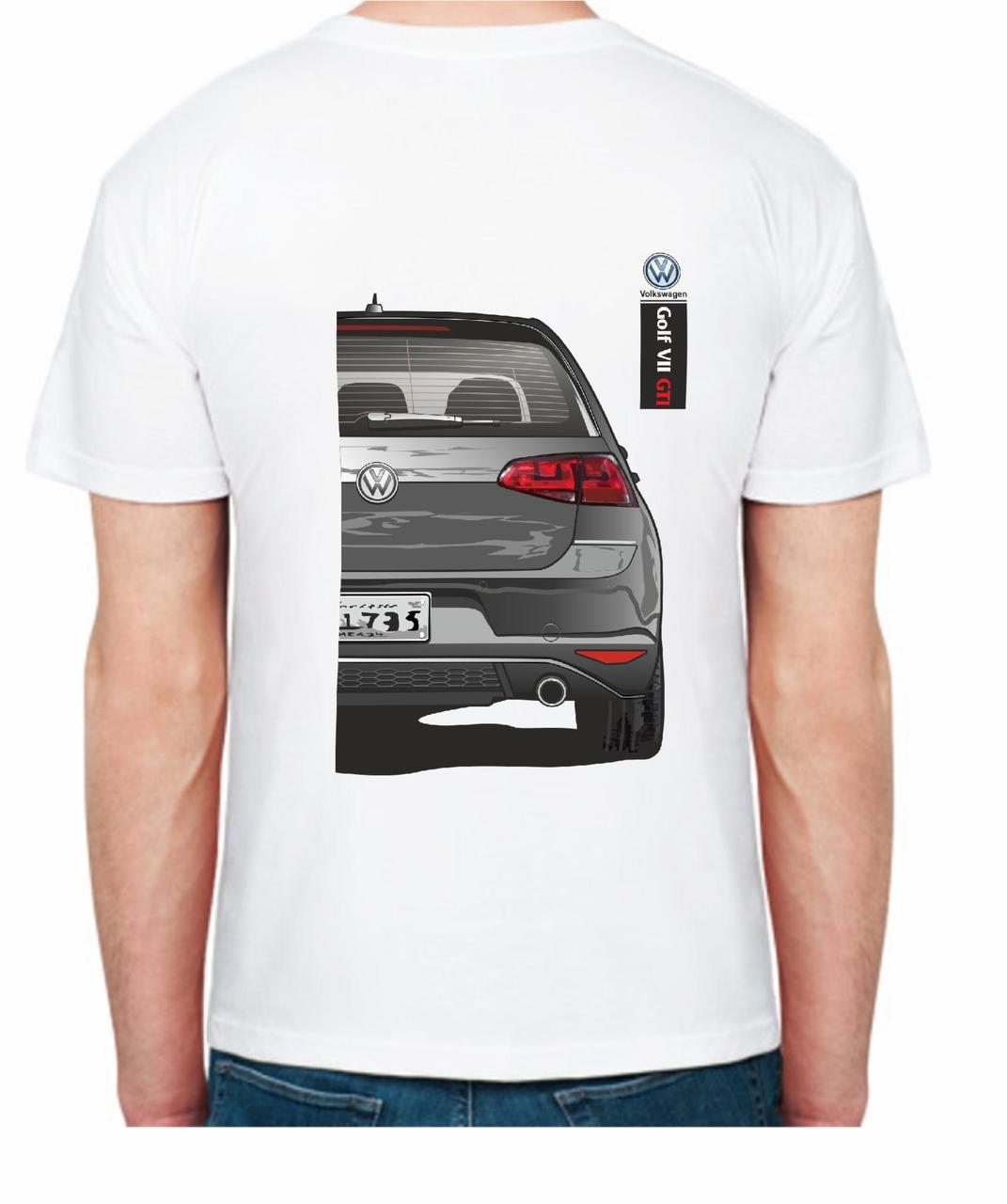 Футболка мужская Avtolife Volkswagen Golf VII GTI FR 107407 XL Белый (2494945770) - фото 2 Футболка мужская Avtolife Volkswagen Golf VII GTI FR 107407 XL Белый (2494945770) - фото 2